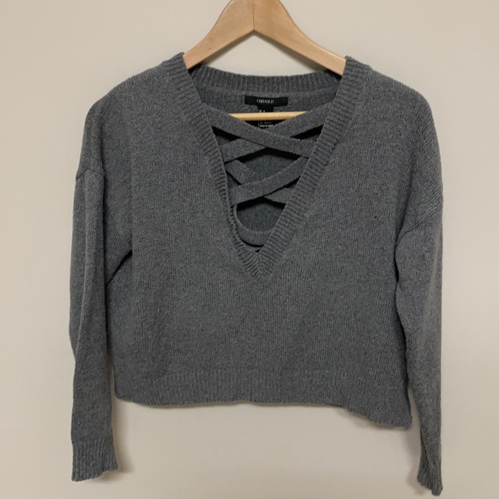 Cropped Knit Sweater